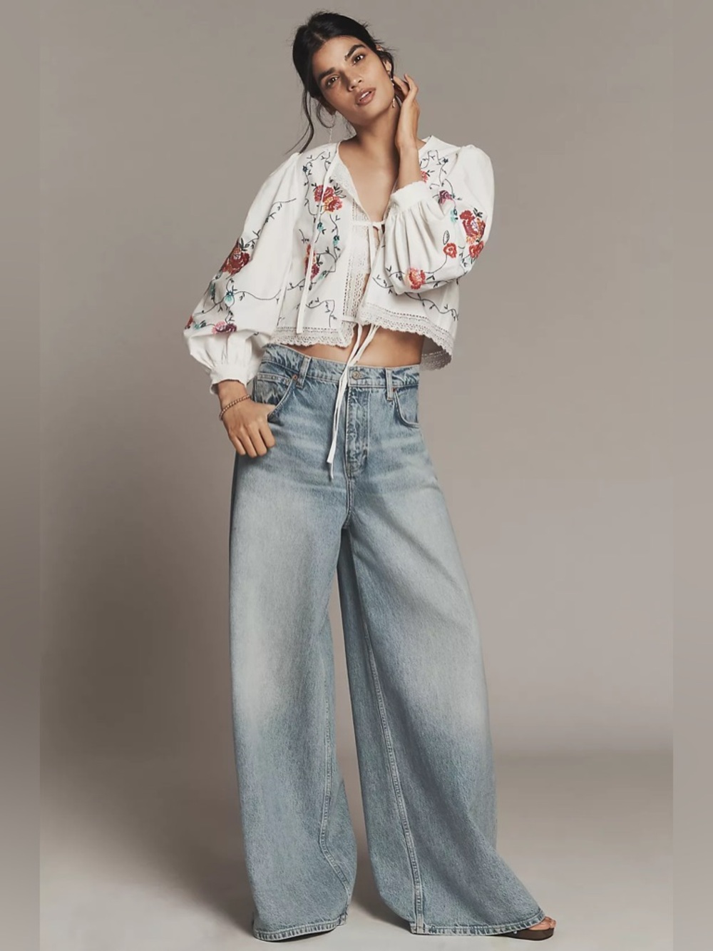 Anthropologie Reformation Addyson High-Rise Wide-Leg Jeans 25 NWT $178